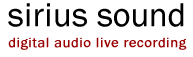 Sirius Sound : digital audio live recording, Otto Schönthaler